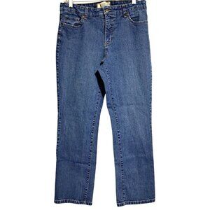 Sonoma  Blue  Jeans Womens Size 12 Cotton Stretch Denim Straight Leg Made In Jor